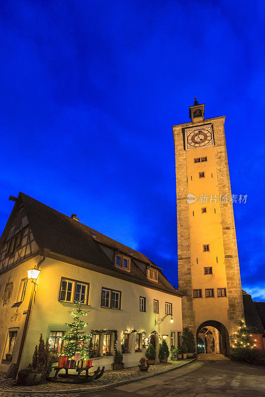 Rothenburg ob der Tauber 在圣诞节，德国